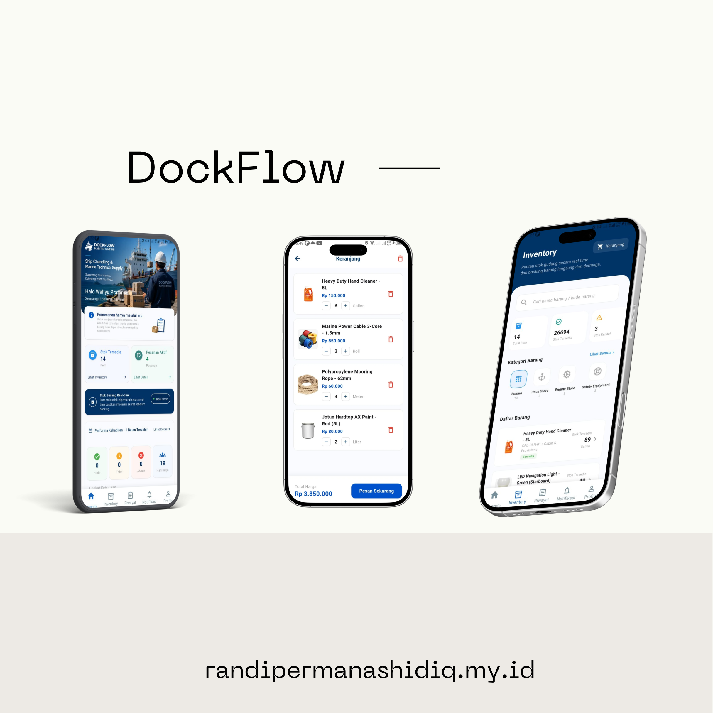 Screenshot proyek DockFlow