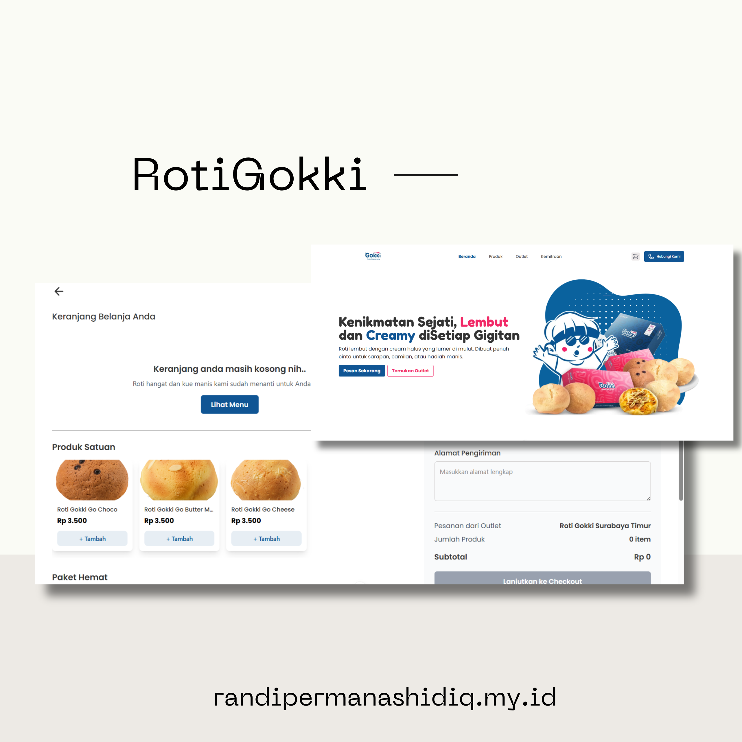 Screenshot proyek Roti Gokki
